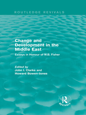 cover image of Change and Development in the Middle East (Routledge Revivals)